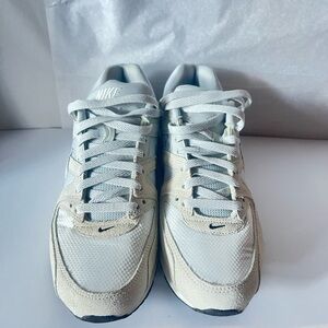 Men AirMax Nike Cream and White Athletic Shoes